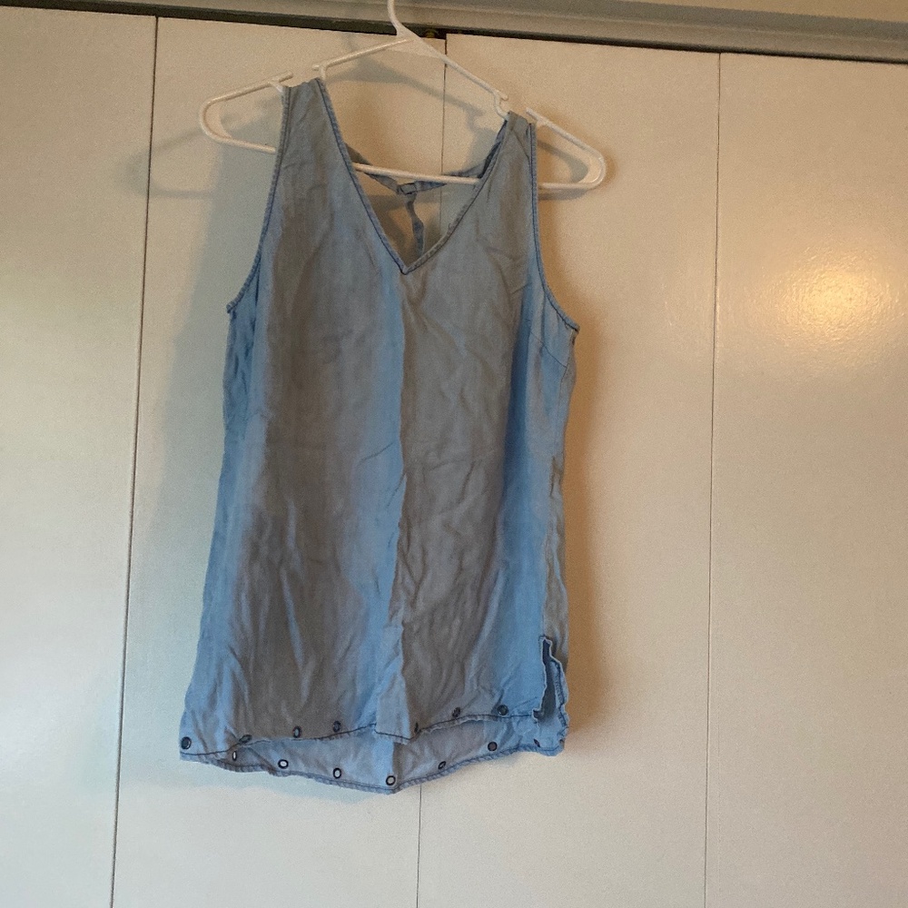 Jean top with cute detail